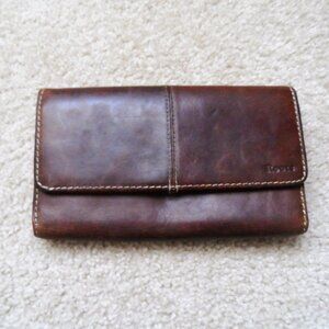Roots Brown Genuine Leather Wallet